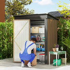5 x 3ft Corrugated Steel Storage Shed, with Lock Outsunny