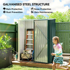 5.3 x 3.1ft Corrugated Steel Garden Shed Outsunny