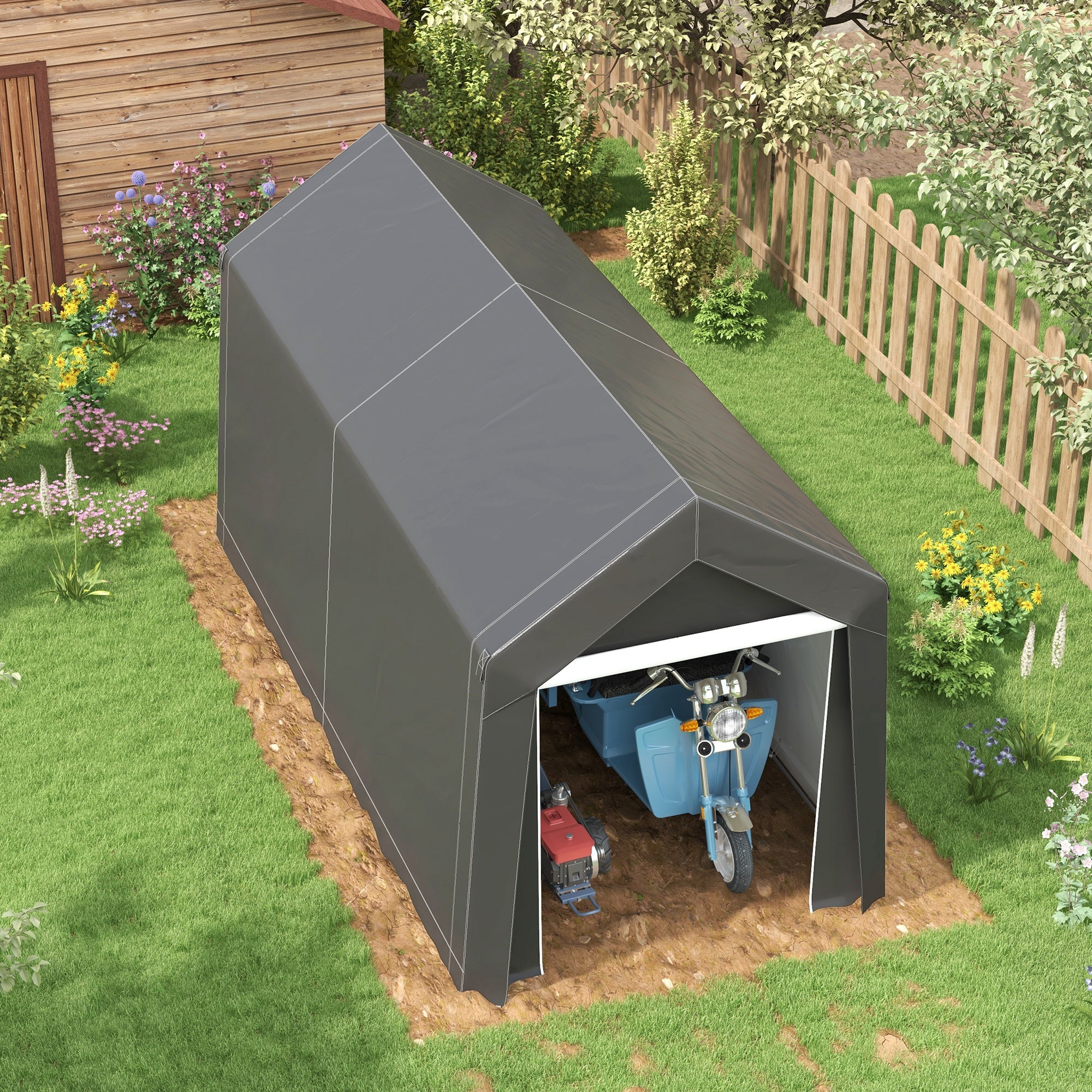 3.6 x 2.1m Portable Outdoor Shed, with Window