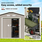 13 x 11ft Large Garden Shed, Mental Garden Storage Shed with Foundation Kit Ventilation & Doors