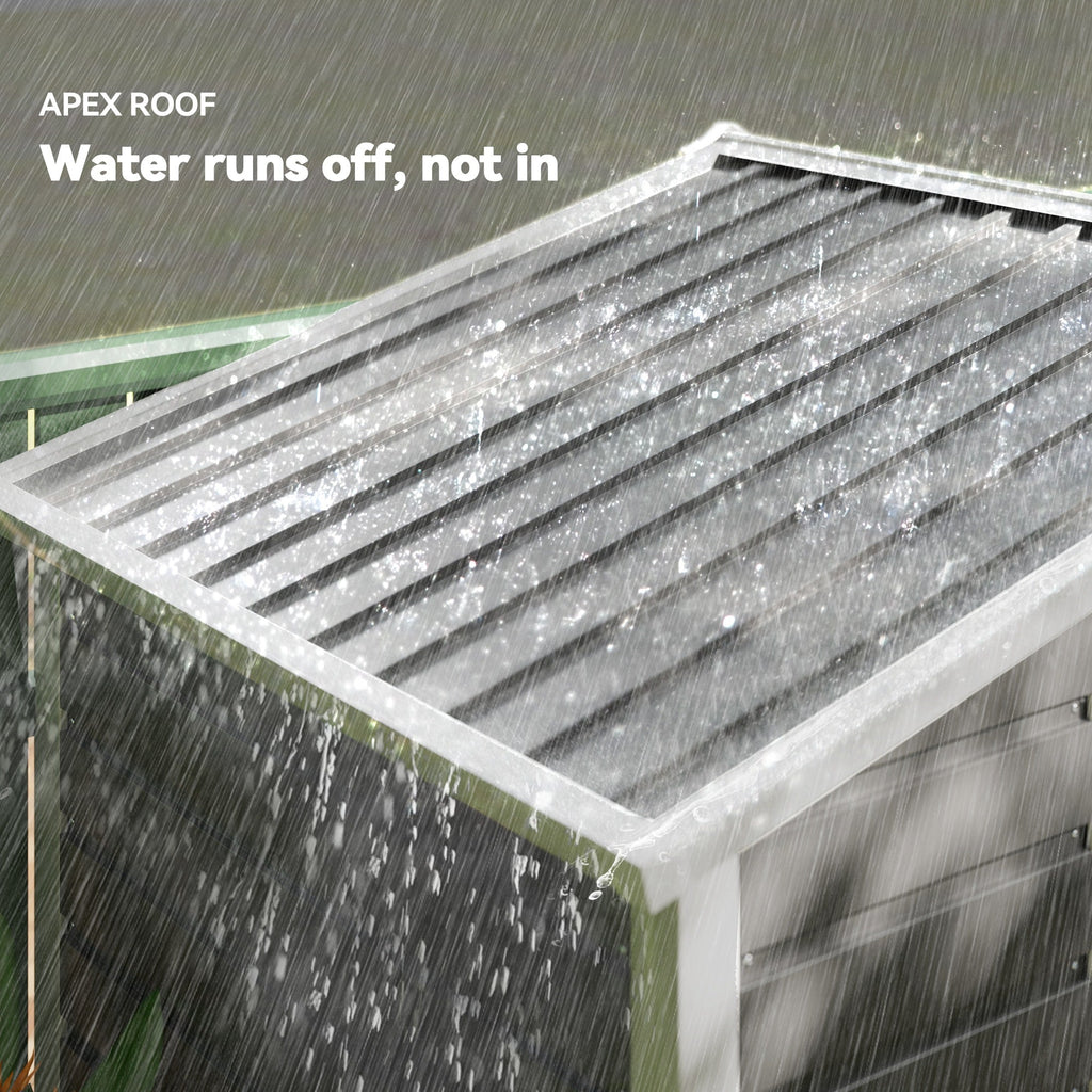 7 x 4ft Garden Shed, Easy to Assemble, Upgraded Galvanised Steel Frame with Foundation Kit, Double Doors with Lock, Outdoor Metal Shed with Vents and Gloves, Garden Storage Shed Outsunny