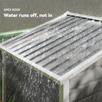 7 x 4ft Garden Shed, Easy to Assemble, Upgraded Galvanised Steel Frame with Foundation Kit, Double Doors with Lock, Outdoor Metal Shed with Vents and Gloves, Garden Storage Shed Outsunny