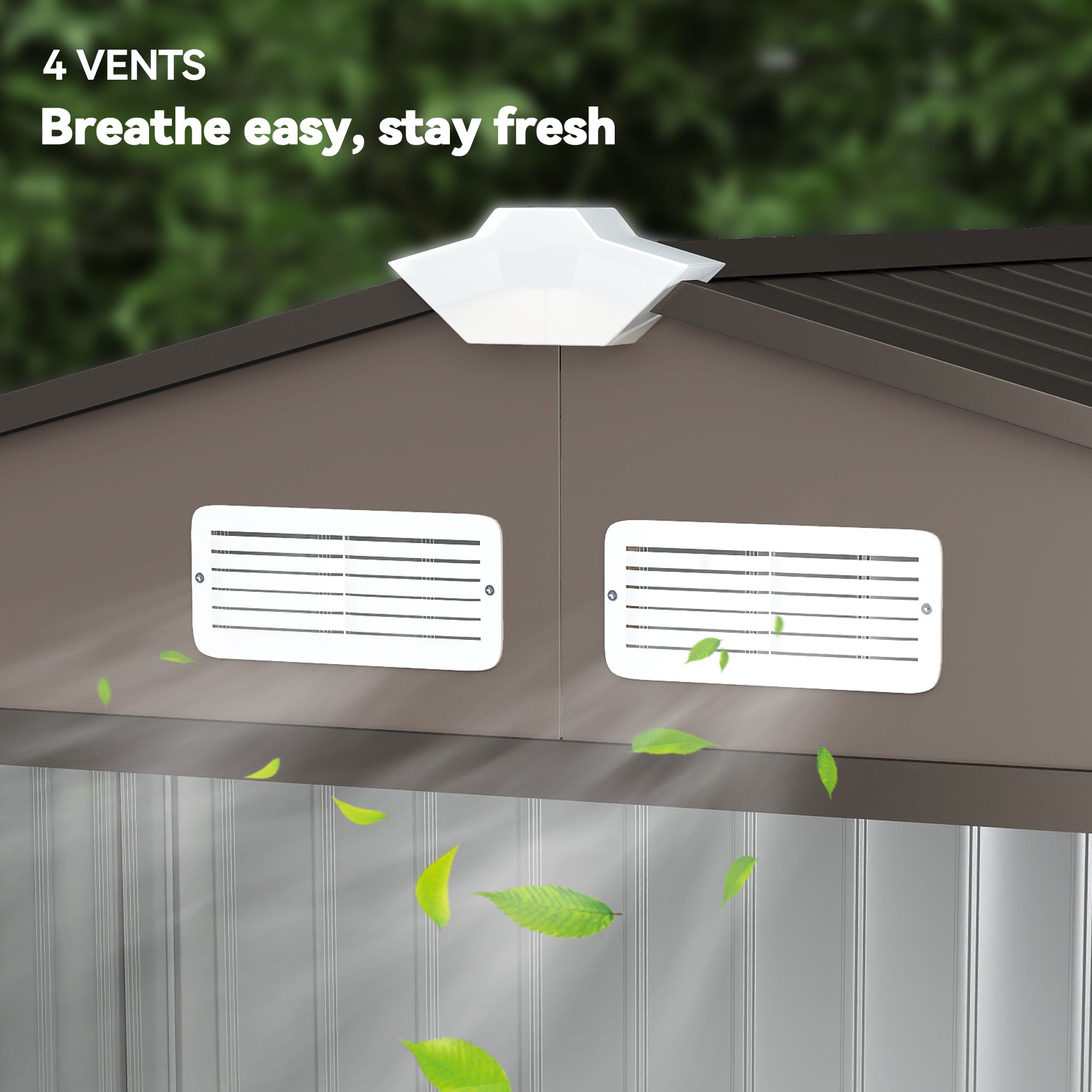 7 x 4ft Metal Garden Shed, Outdoor Storage Tool House with Ventilation Slots, Foundation Kit and Lockable Double Doors Outsunny