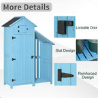 Wooden Shed, Garden Storage Cabinet with Log Store, Waterproof Asphalt Roof and Lockable Door, Narrow Tool Organizer, 130 x 55 x 180 cm Outsunny