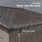 9 x 6ft Galvanised Steel Shed Wood-Effect Outsunny