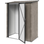 5x3 Garden Shed with Sloped Roof, Lockable Door for Tools and Equipment Storage Outsunny