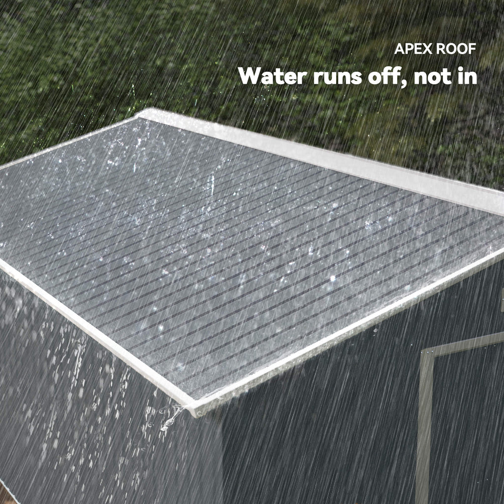 13 x 11ft Metal Garden Shed, Outdoor Storage Tool House with Ventilation Slots, Foundation Kit and Lockable Double Doors