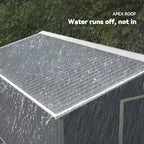 13 x 11ft Metal Garden Shed, Outdoor Storage Tool House with Ventilation Slots, Foundation Kit and Lockable Double Doors