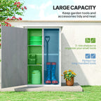 Wooden Small Shed, Garden Storage Shed with Shelves and Bolt Latch, 75L x 56W x115H cm Outsunny