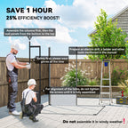 6 x 6ft Outdoor Storage Shed, Plastic Garden Shed with Windows and Air Vents, Outdoor Resin Tool Shed with Latch Doors for Garden, Deck Outsunny