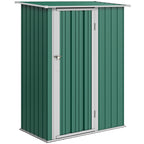 5x3 Garden Shed Metal Outdoor Tool Shed with Sloped Roof, Lockable Door for Gardeners Outsunny