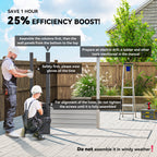 3.7 x 7.9ft Galvanised Steel Shed, with Latched Door and Padlock