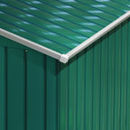 7 x 4ft Metal Garden Shed, Outdoor Storage Tool House with Ventilation Slots, Foundation Kit and Lockable Double Doors Outsunny