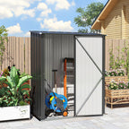 5.3 x 3.1ft Corrugated Steel Garden Shed Outsunny