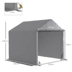2 x 2m Garden Fabric Storage Tent - Grey