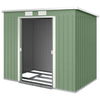 7 x 4ft Galvanised Steel Garden Shed, with Foundation Kit Outsunny