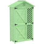 Weatherproof Fir Wood Tool House with Ventilation, Stable Construction, Outdoor Wood Garden Storage Shed, 90L x 56.5W x 175.5H cm AU Store