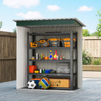 5 x 3ft Garden Storage Shed with Sliding Door and Sloped Roof Outdoor Equipment Tool Outsunny