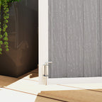 4.7 x 2.5FT Garden Shed, Double Bin Storage Shed with Lockable Doors, Outdoor Small Shed with Openable Lid for 2 Trash Cans, Garden Tools Outsunny