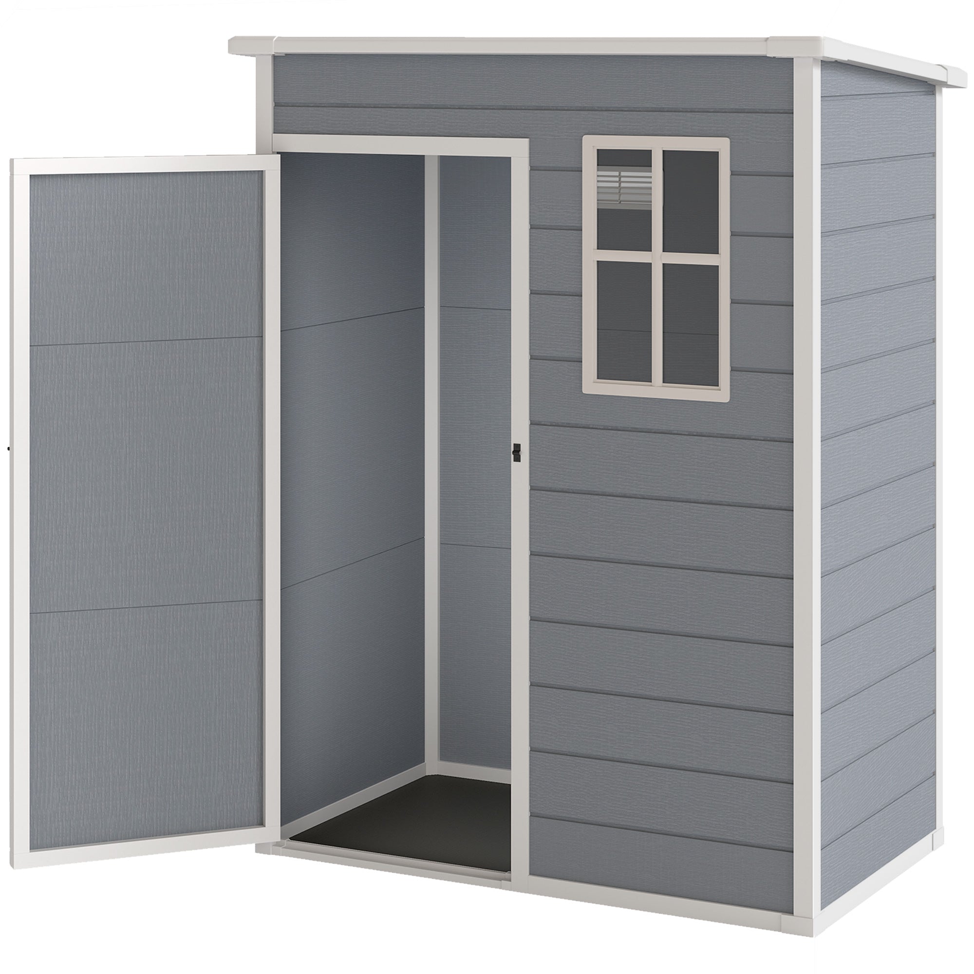5x3 Storage Shed with Lockable Door, Window & Vent for Garden & Patio Outsunny