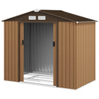 7 x 4ft Lockable Metal Garden Tool Storage Shed, Outdoor Storage Shed with Foundation and vents Outsunny
