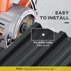 Set of 12 Corrugated Steel Roof Sheet Panels Outsunny