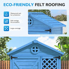 Outdoor Wooden Storage Shed with Ventilation Slots, Weatherproof Roof, Fir Wood Tool House for Garden, Backyard, 90L x 56.5W x 175.5H cm AU Store