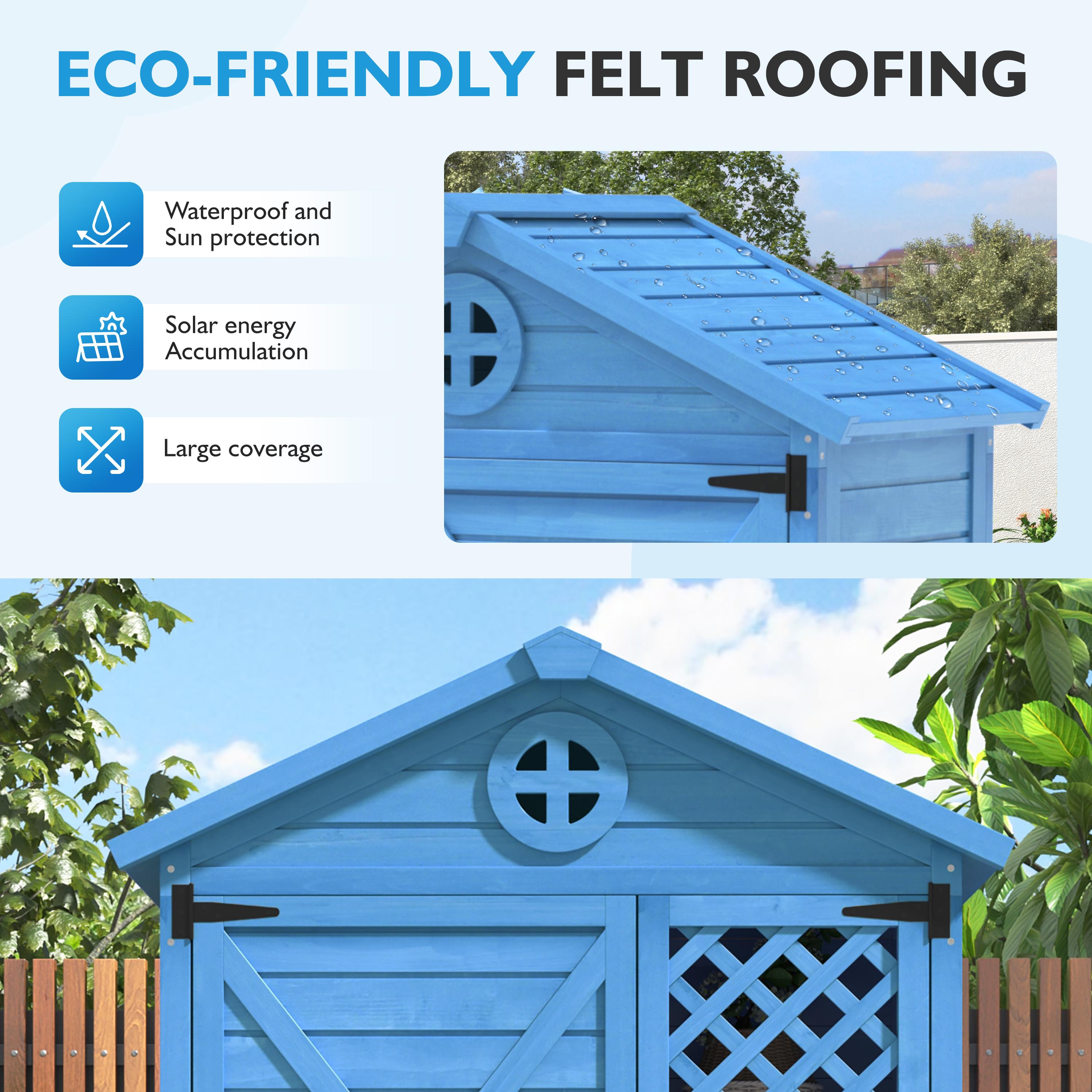 Outdoor Wooden Storage Shed with Ventilation Slots, Weatherproof Roof, Fir Wood Tool House for Garden, Backyard, 90L x 56.5W x 175.5H cm AU Store
