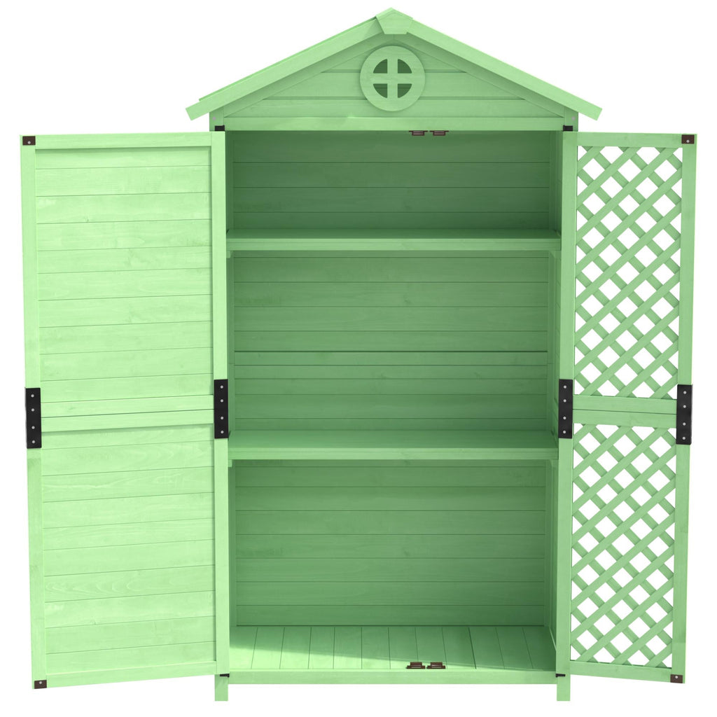 Weatherproof Fir Wood Tool House with Ventilation, Stable Construction, Outdoor Wood Garden Storage Shed, 90L x 56.5W x 175.5H cm AU Store