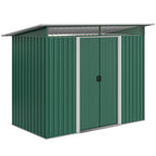 8.5 x 4ft Metal Shed with Lightsky Panels, Garden Storage Tool House with Double Doors for Garden, Patio and Lawn Outsunny