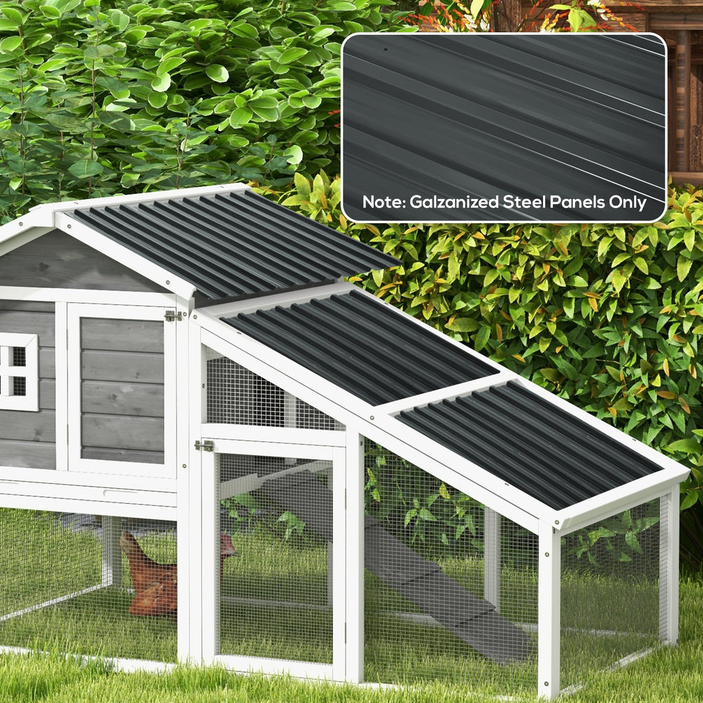 Set of 12 Corrugated Steel Roof Sheet Panels Outsunny