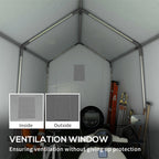 3.6 x 2.1m Portable Outdoor Shed, with Window