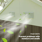 8 x 6 ft Galvanised Garden Shed, Outsoor Metal Storage Shed with Double Doors Window Air Vents for Patio, Lawn Outsunny