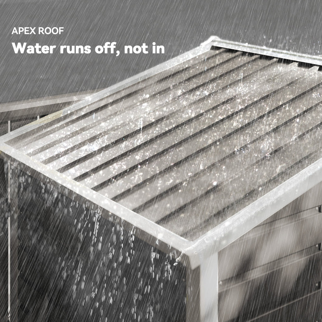 7 x 4ft Garden Shed, Easy to Assemble, Upgraded Galvanised Steel Frame with Foundation Kit, Double Doors with Lock, Outdoor Metal Shed with Vents and Gloves, Garden Storage Shed Outsunny