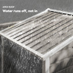 7 x 4ft Garden Shed, Easy to Assemble, Upgraded Galvanised Steel Frame with Foundation Kit, Double Doors with Lock, Outdoor Metal Shed with Vents and Gloves, Garden Storage Shed Outsunny