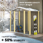 7 x 4ft Garden Shed, Easy to Assemble, Upgraded Galvanised Steel Frame with Foundation Kit, Double Doors with Lock, Outdoor Metal Shed with Vents and Gloves, Garden Storage Shed Outsunny