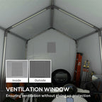 3.6 x 2.1m Portable Outdoor Shed, with Window Outsunny