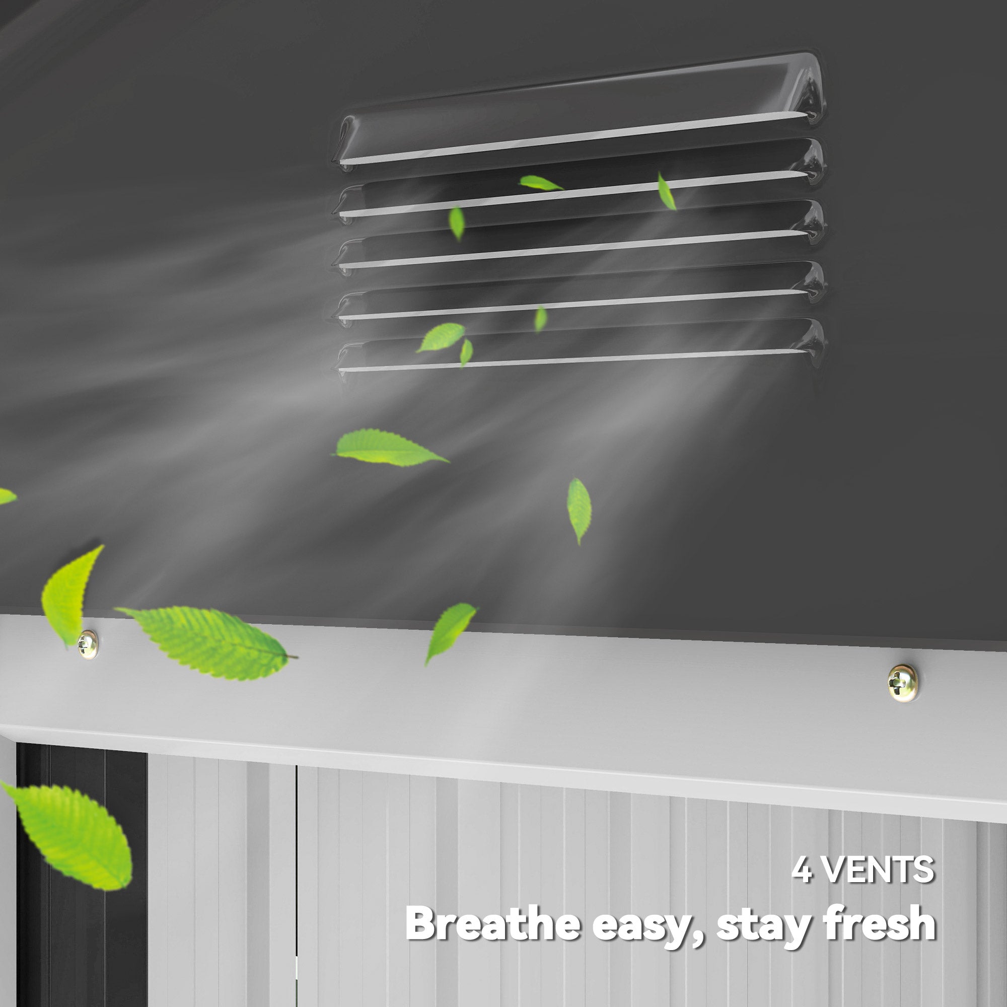 6.5x3.5ft Metal Garden Storage Shed for Outdoor Tool Storage with Double Sliding Doors and 4 Vents Outsunny