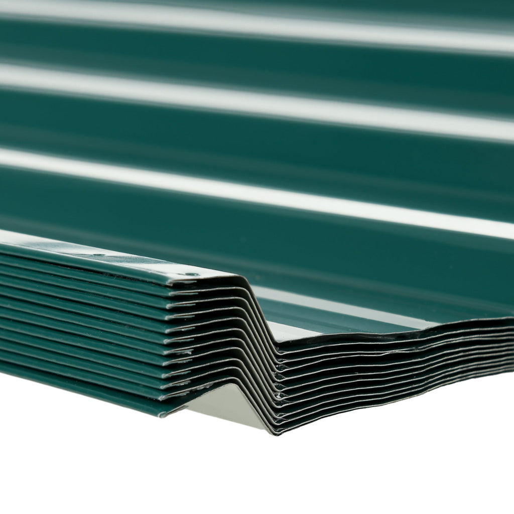 Set of 12 Corrugated Steel Roof Sheet Panels Outsunny