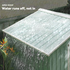 7 x 4ft Metal Garden Shed, Outdoor Storage Tool House with Ventilation Slots, Foundation Kit and Lockable Double Doors Outsunny