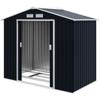 7 x 4ft Weatherproof Shed, Outdoor Bike Storage Shed with Ventilation Slots, Foundation Kit and Lockable Double Doors Outsunny