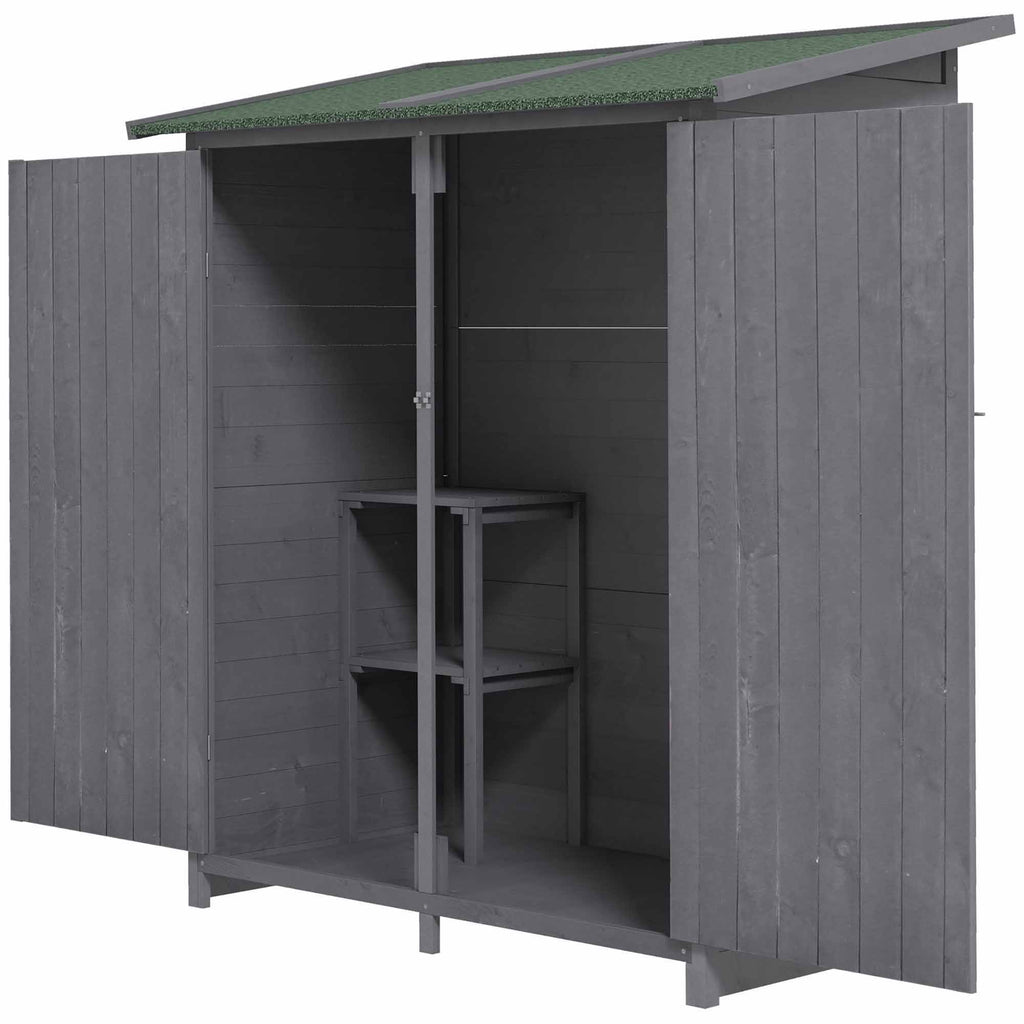 139 x 75 Fir Wood Garden Shed, with Asphalt Roof
