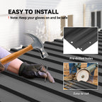 Set of 12 Corrugated Steel Roof Sheet Panels Outsunny