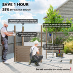 5 x 9ft Galvanised Metal Garden Shed with Foundation Kit, Outdoor Lean-to Shed, Tool Storage House with Lockable Doors, Gloves and 2 Air Vents for Patio Outsunny