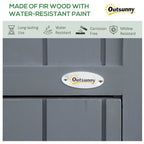 Garden Outdoor Storage Shed Outdoor Tool Shed with 3 Shelves and Tilt Roof, 129x51.5x180cm, Grey Outsunny