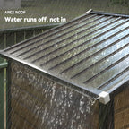 7 x 4ft Garden Shed, Easy to Assemble, Upgraded Galvanised Steel Frame with Foundation Kit, Double Doors with Lock, Outdoor Metal Shed with Vents and Gloves, Garden Storage Shed, Natural Outsunny