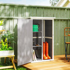 Wooden Small Shed, Garden Storage Shed with Shelves and Bolt Latch, 75L x 56W x115H cm Outsunny