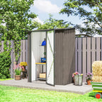 5x3 Garden Shed with Sloped Roof, Lockable Door for Tools and Equipment Storage Outsunny