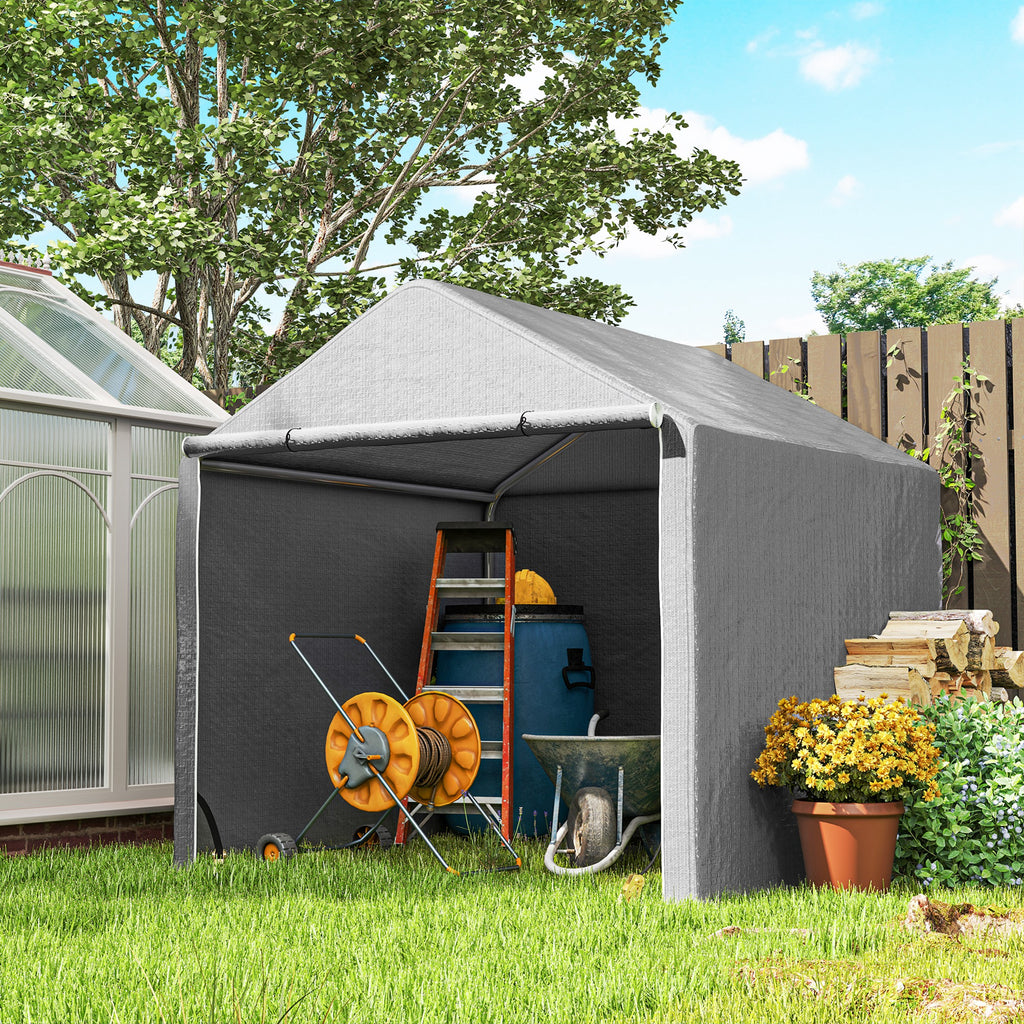 2 x 2m Garden Fabric Storage Tent - Grey