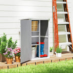 Wooden Small Shed, Garden Storage Shed with Shelves and Bolt Latch, 75L x 56W x115H cm Outsunny